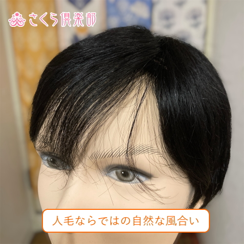 メンズフルウィッグ 男性用 全かつら 人毛100％ 機械植え製 MM300 医療