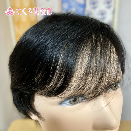 メンズフルウィッグ 男性用 全かつら 人毛100％ 機械植え製 MM300 医療