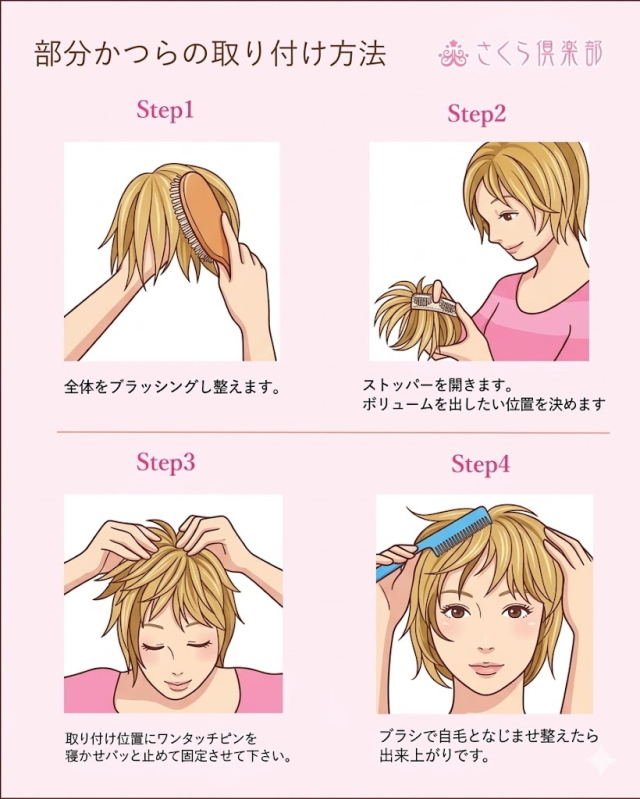 人毛部分ウィッグ女性用ヘアピース Sサイズ ナチュラルストレート 特殊