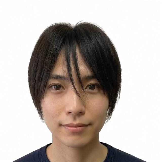 人毛100% 男性用部分ウィッグ Lサイズ（top-07）センター分け地肌付きで驚くほど自然