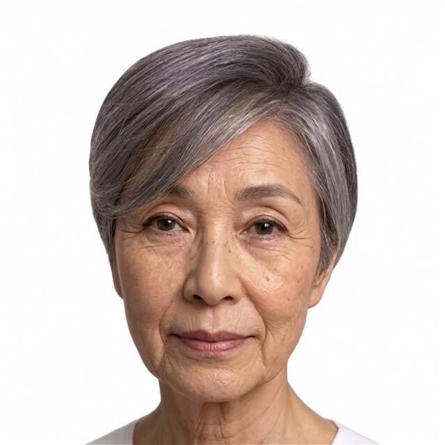 人毛100%女性用メンズ部分ウィッグLサイズ 白髪染め分け 総手植え製 左分け top-1000