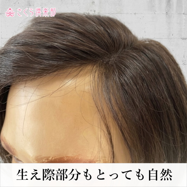 人毛100% 男性用部分ウィッグ Lサイズ（top-104）｜左分け・特殊人工