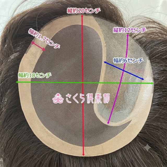 人毛100% 男性用部分ウィッグ Lサイズ（top-104）｜左分け・特殊人工