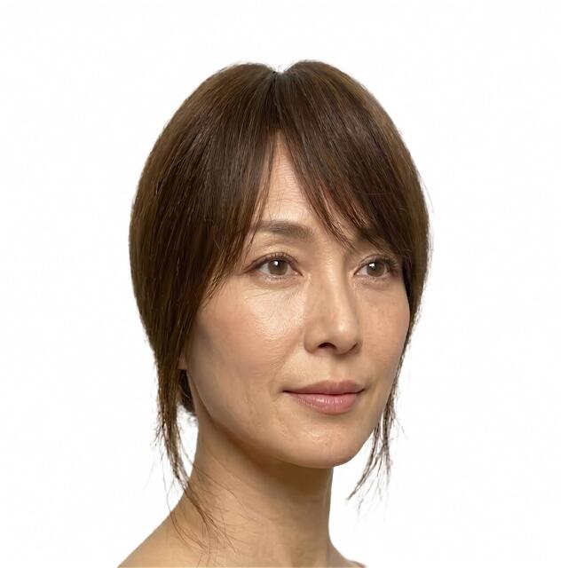 人毛100% 女性用部分ウィッグロング Lサイズ総手植え製・リアルな地肌