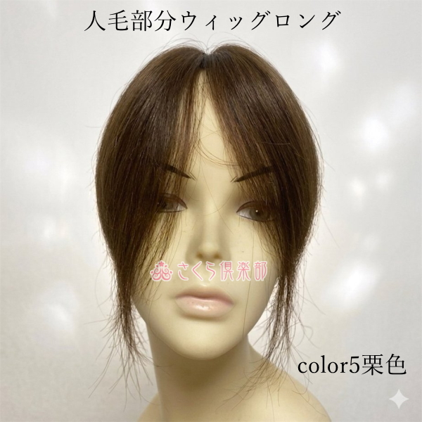 人毛部分ウィッグ ロングLサイズ 医療用にも最適 top-35