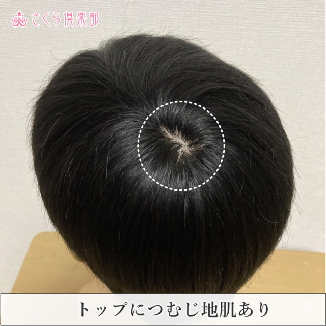 男性用メンズ部分ウィッグ人毛100% top-500・左分けショートLサイズ