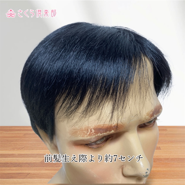 新品　人毛　18X16㎝　男性部分　かつら　ゆるウエーブ　カット調整済み 新品 人毛 18X16㎝ 男性部分 かつら ゆるウエーブ カット調整済み 新品