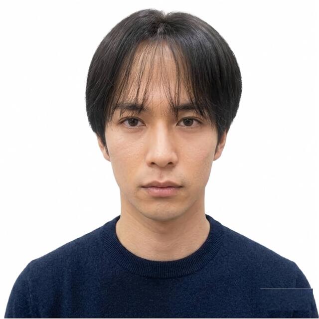 人毛100%男性用部分ウィッグ Lサイズ top-600総手植え製 センター分け  医療用にも最適