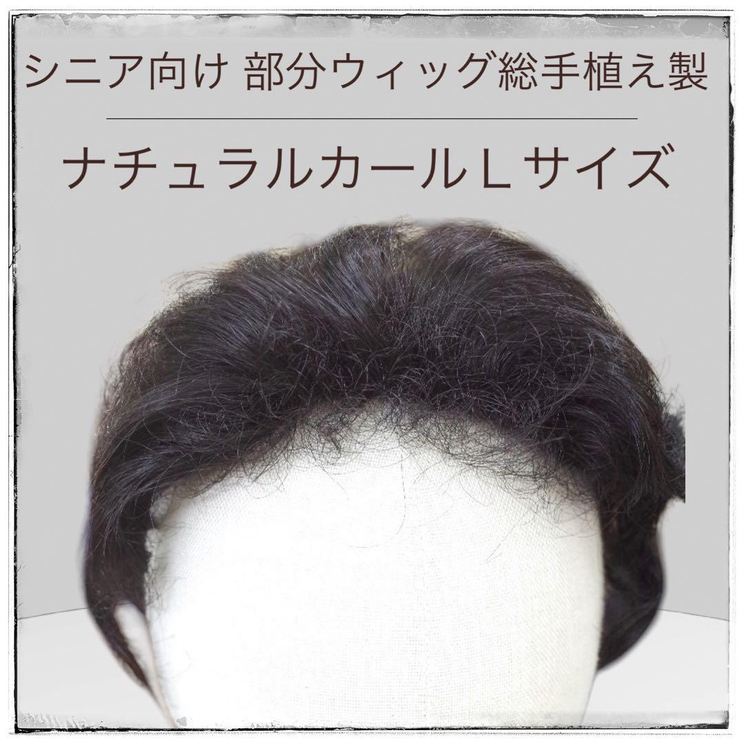 部分ウィッグ かつら ミセス・シニア向け 総手植え製ナチュラルカール Lサイズ top-dv  医療用にも最適