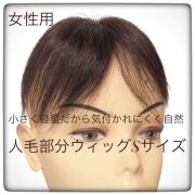 人毛部分ウィッグ 女性用ヘアピース Sサイズ ナチュラルストレート  top-s