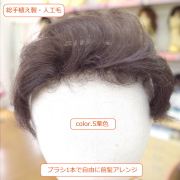 部分ウィッグミセス・シニア向け 穴あきかつら 総手植え製ショートカール  top-200 医療用にも最適
