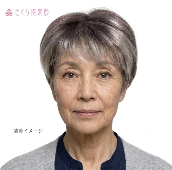 フルウィッグ ミセス シニア向け 人工毛 機械植え製 白髪染め分け MM001S 医療用にも最適