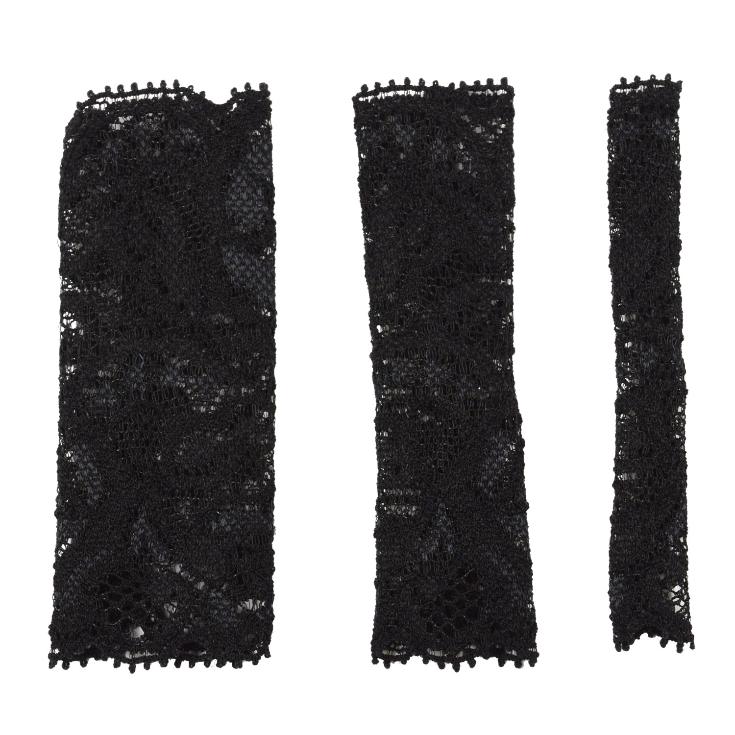 BCL500BK ブラッシュキャップ(レース 黒) 3枚セット 化粧筆専用カバー