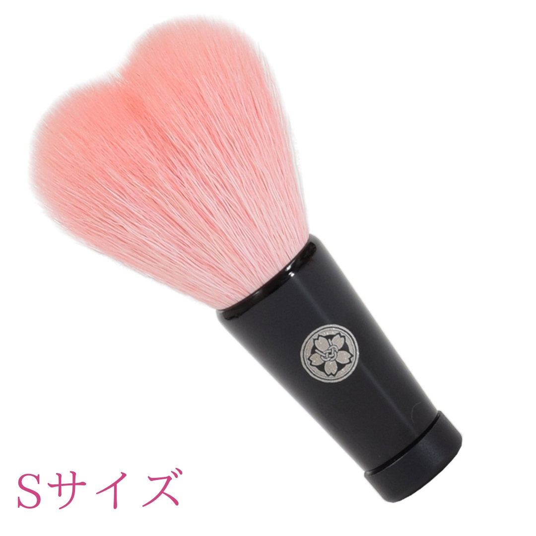 hws-S ハート洗顔ブラシ Sサイズ （ピンク/白） 山羊毛/PBT混毛