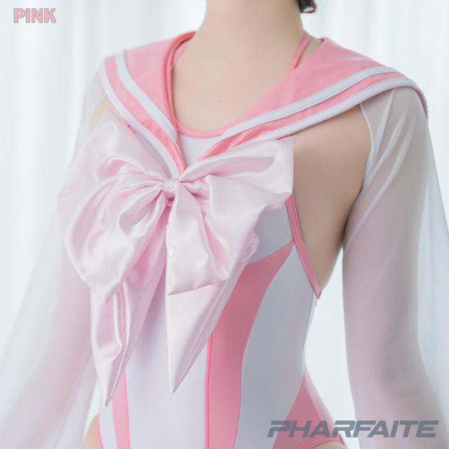 ［PHARFAITE］完売品！バイカラーセーラー（ピンク）フルセット PHARFAITE】セーラートップス