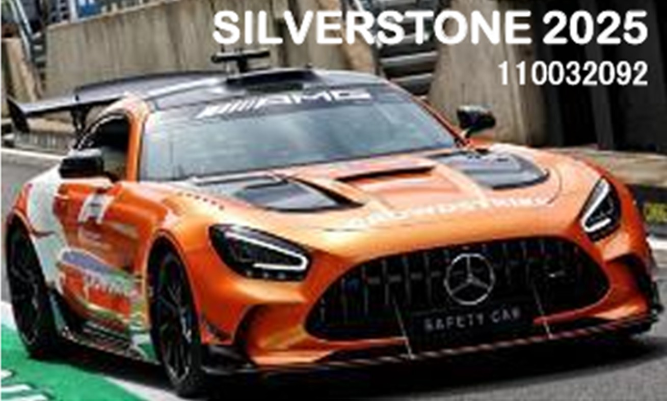 予約品　2026年4月頃　ミニカー　MINICHAMPS（ミニチャンプス） ダイキャストモデル　1/18　110032092　メルセデス AMG GT ブラックシリーズ F1セーフティーカー シルバーストーン 2025　4012138789821