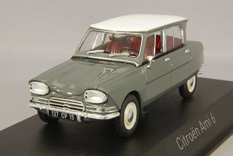 ミニカー　 NOREV（ノレブ） 開閉なし　1/43　153522　シトロエン アミ 6 1967 Typhon グレー　3551091535225