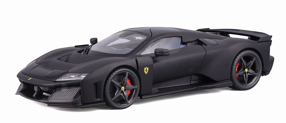 お取り寄せ予約品　11月頃　ミニカー　BURAGO（ブラゴ） ダイキャストモデル（開閉機構付） 1/18　18-16022BK　フェラーリ F80 マットブラック(限定パッケージ)　4548565528592