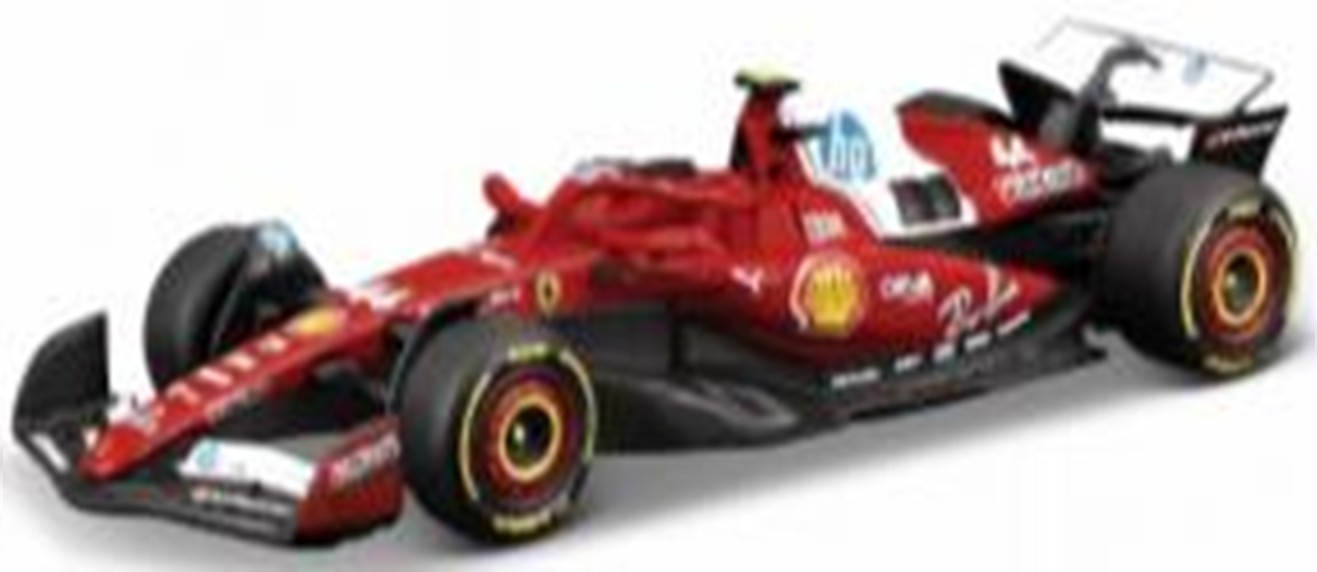 予約品　2026年2月頃　ミニカー　BURAGO（ブラゴ） ダイキャストモデル 1/64　18-56801H　フェラーリ SF-25 2025 No,44 L.ハミルトン　4548565510825
