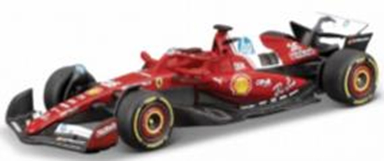 予約品　2026年2月頃　ミニカー　BURAGO（ブラゴ） ダイキャストモデル 1/64　18-56801L　フェラーリ SF-25 2025 No,16 C.ルクレール　4548565510818