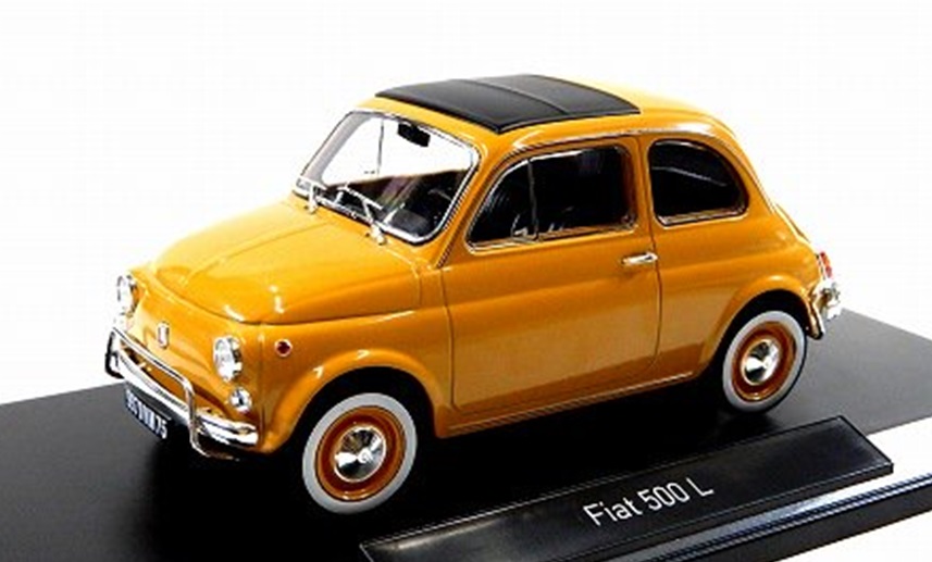 ミニカー　NOREV（ノレブ） （開閉機構なし）　1/18　187775　フィアット 500 L 1969 ポジターノイエロー　3551091877752