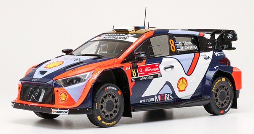 お取り寄せ予約品　2026年1月以降　ミニカー　IXO(イクソ)モデル　ダイキャストモデル（開閉機構ナシ）　1/18　18RMC251A　ヒョンデ i20 N ラリー1 2025年 ラリー・ポルトガル #8 O.Tanak/M.Jarveoja　4907981694746