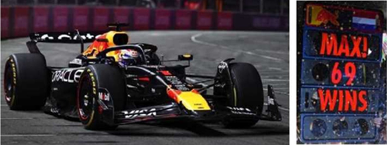 予約品　2026年6月頃　ミニカー　Spark（スパーク）レジンモデル　1/18　18S1116　Oracle Red Bull Racing RB21 No.1 優勝 Las Vegas GP 2025 Max Verstappen with pit board　9581677811164