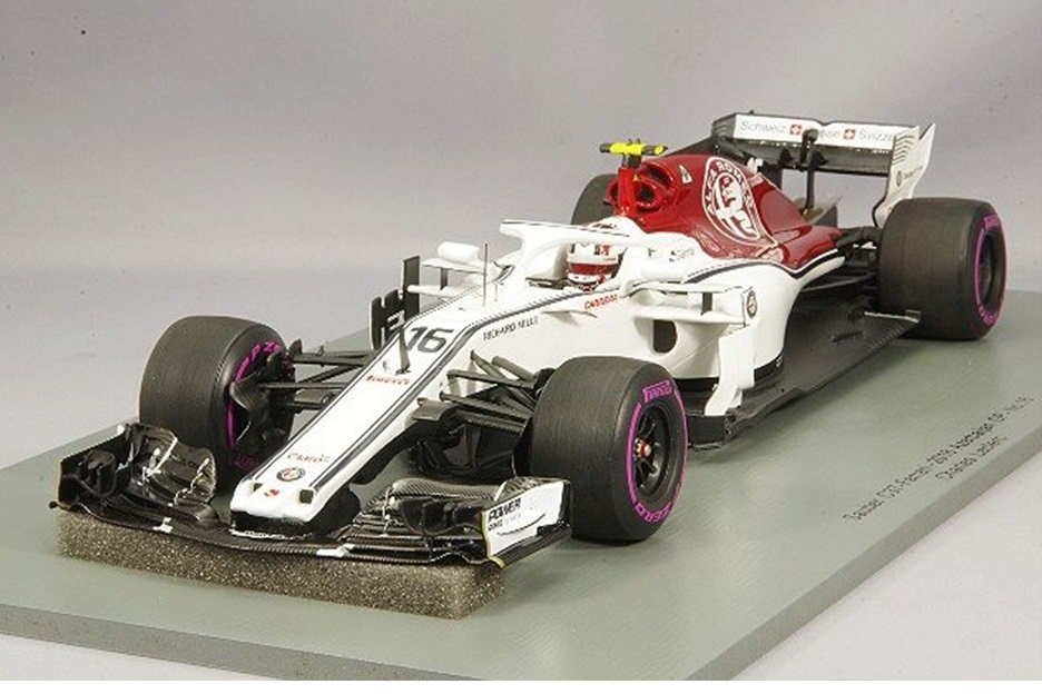 ミニカー　SPARK(スパーク) レジンモデル 1/18　18S350　アルファロメオ ザウバー F1 Team No.16 Azerbaijan GP 2018 Sauber C37 Charles Leclerc　9580006473509