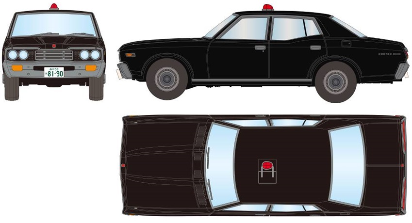 ミニカー　トミーテック　1/64　275107　TLV 特捜最前線01　セドリック2000デラックス（黒）　4543736275107