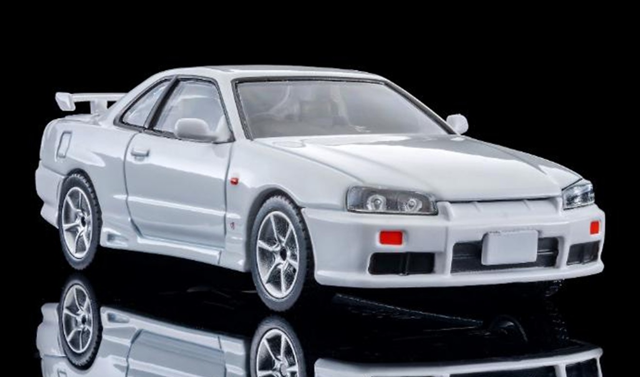 予約品　2027年1月頃　ミニカー　トミーテック　トミカビンテージ　1/64　339540　ＬＶ－Ｎ３６５ｂ　日産　スカイライン　２ドアスポーツクーペ　２５ＧＴ　ＴＵＲＢＯ　オプションパーツ付　（白）　１９９８年式　4543736339540