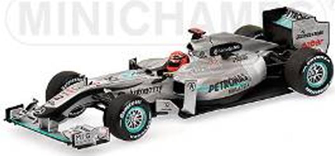 ミニカー　ミニチャンプス 1/43　410100003　メルセデス GP ペトロナス F1チーム W01 M.シューマッハ 2010