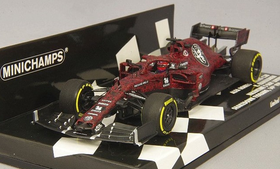ミニカー　MINICHAMPS（ミニチャンプス) レジンモデル（開閉機構ナシ） 1/43　417199007　アルファ ロメオ レーシング ザウバー F1 チーム フェラーリ C38 キミ・ライコネン バレンタインデー テスト 2019 Limited Edition 1.019pcs.