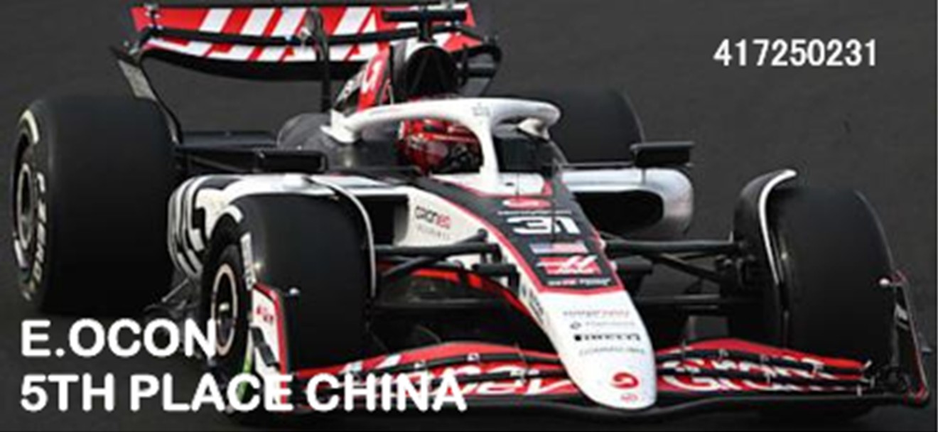 予約品　11月以降順次　ミニカー　MINICHAMPS（ミニチャンプス）　レジンモデル　1/43　417250231　マネーグラム ハース F1チーム VF-25 エステバン・オコン 中国GP 2025 5位入賞　4012138788299