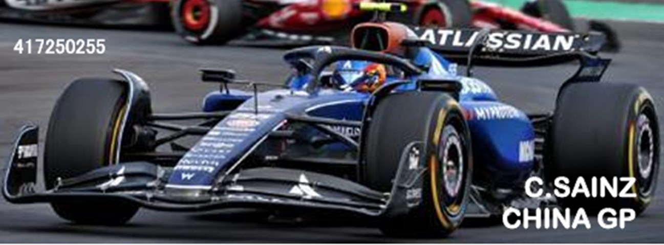 予約品　11月以降順次　ミニカー　MINICHAMPS（ミニチャンプス）　レジンモデル　1/43　417250255　ウィリアムズ レーシング FW47 カルロス・サインツ 中国GP 2025　4012138788343