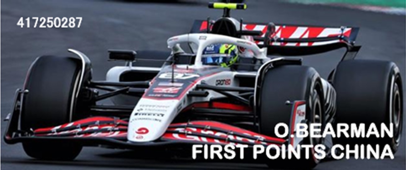 予約品　11月以降順次　ミニカー　MINICHAMPS（ミニチャンプス）　レジンモデル　1/43　417250287　マネーグラム ハース F1チーム VF-25 オリバー・ベアマン 中国GP 2025 初ポイント　4012138788305