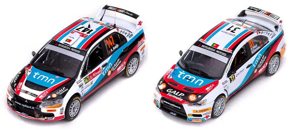 ミニカー　ビテス VITESSE 1/43　43250　ミツビシ ランサーエボリューション IX & X 2009/2010 PWRC チャンピオン ギフトセット