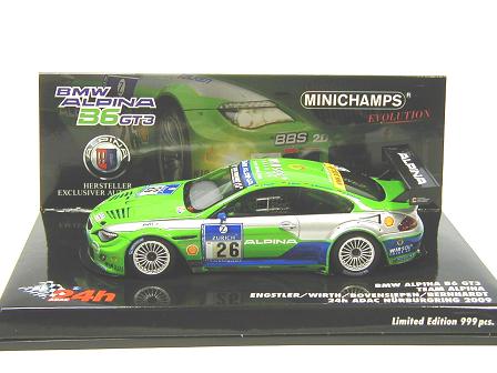 ミニカー　ミニチャンプス 1/43　437092626　BMW アルピナ B6 GT3 #26 ENGSTLER/WIRTH/BOVENSIEPEN/BERNHARDT ニュル 2009（レジンモデル）