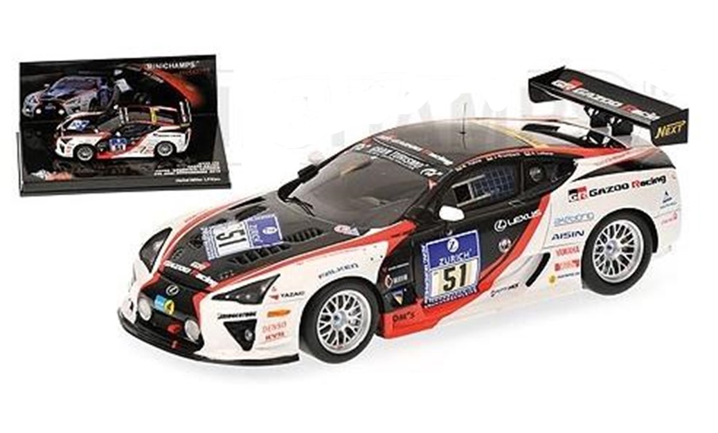 ミニカー　MINICHAMPS　1/43　437101651　レクサス LFA "GAZOO RACING" HAHNE/KRUMBACH/LOTTERER 24H ニュルブルクリング 2010