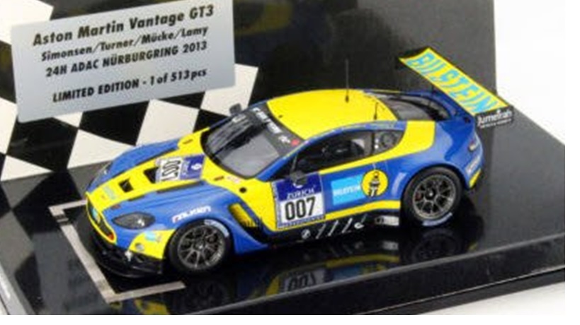 ミニカー　ミニチャンプス 1/43 レジンモデル 437131307 アストン マーチンバンテージGT3 24Hニュルブルクリング2013　4012138121577