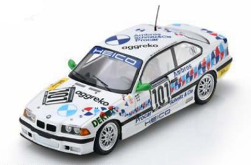 予約品　10月頃　ミニカー　Spark　レジンモデル　1/43　43NUR1994　BMW M3 E36 No.101 Heico Dienstleistungen 優勝 Nurburgring 24H 1994 K. Wlazik F. Katthofer F. Rosterg　9581677439948