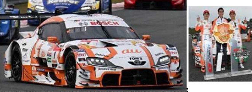 予約品　2026年3月頃　ミニカー　Spark（スパーク）レジンモデル　1/43　43SGT2025　au TOM'S GR Supra TGR TEAM au TOM'S No.1 GT500 Class Champion SUPER GT 2025 S. Tsuboi - K. Yamashita with champion board　9581677320253