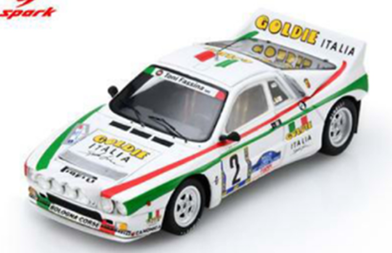 予約品　2027年4月頃　ミニカー　Spark　レジンモデル　1/43　43TF84　Lancia 037 Rally No.2 優勝 Targa Florio Rally 1984 "Tony" M. Sghedoni　9580006180841