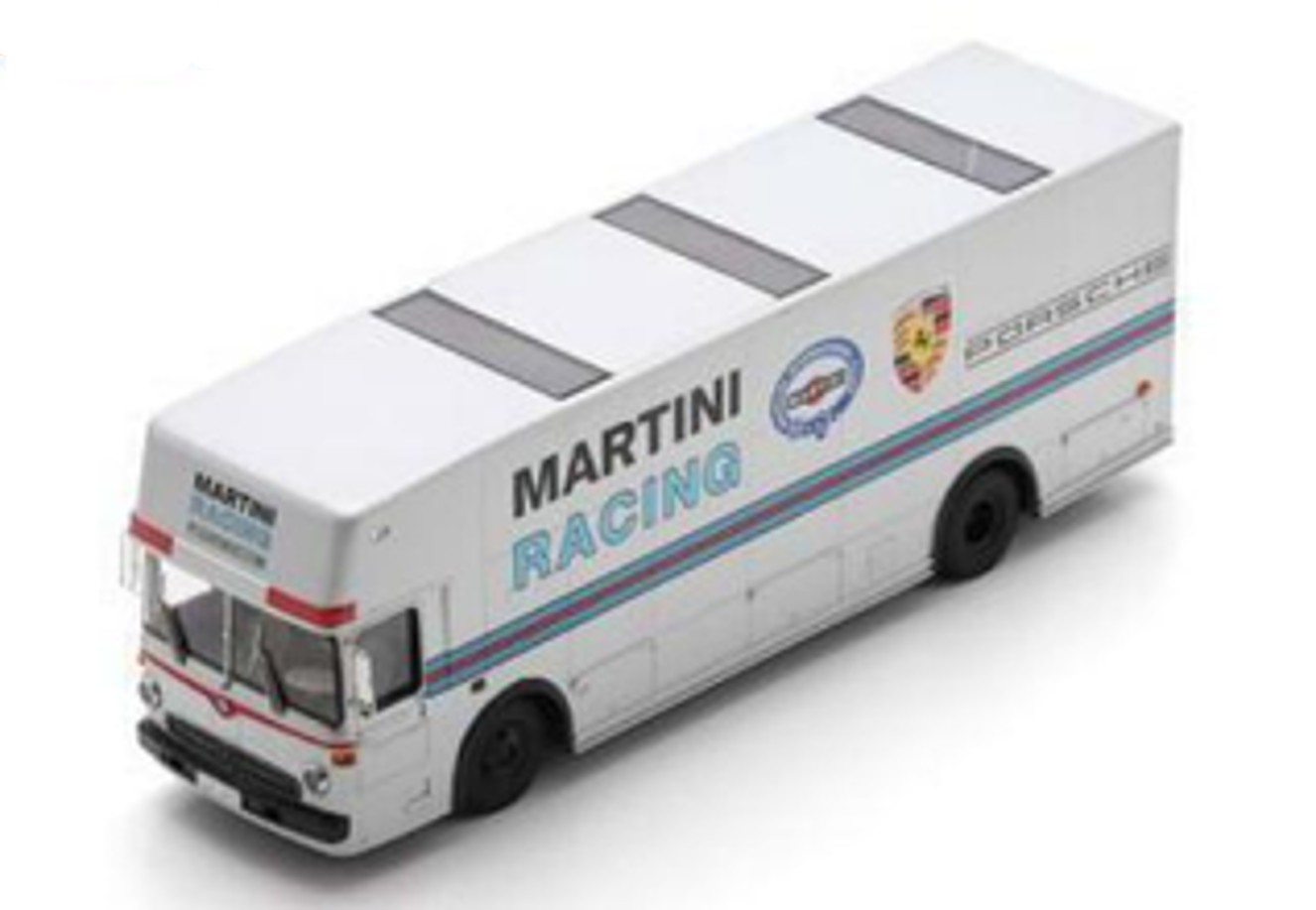 予約品　12月頃　ミニカー　Schuco（シュコー） ダイキャストモデル　1/43　43U00130　1974 Mercedes-Benz O317 race car transporter "MARTINI", silver　9581677401303