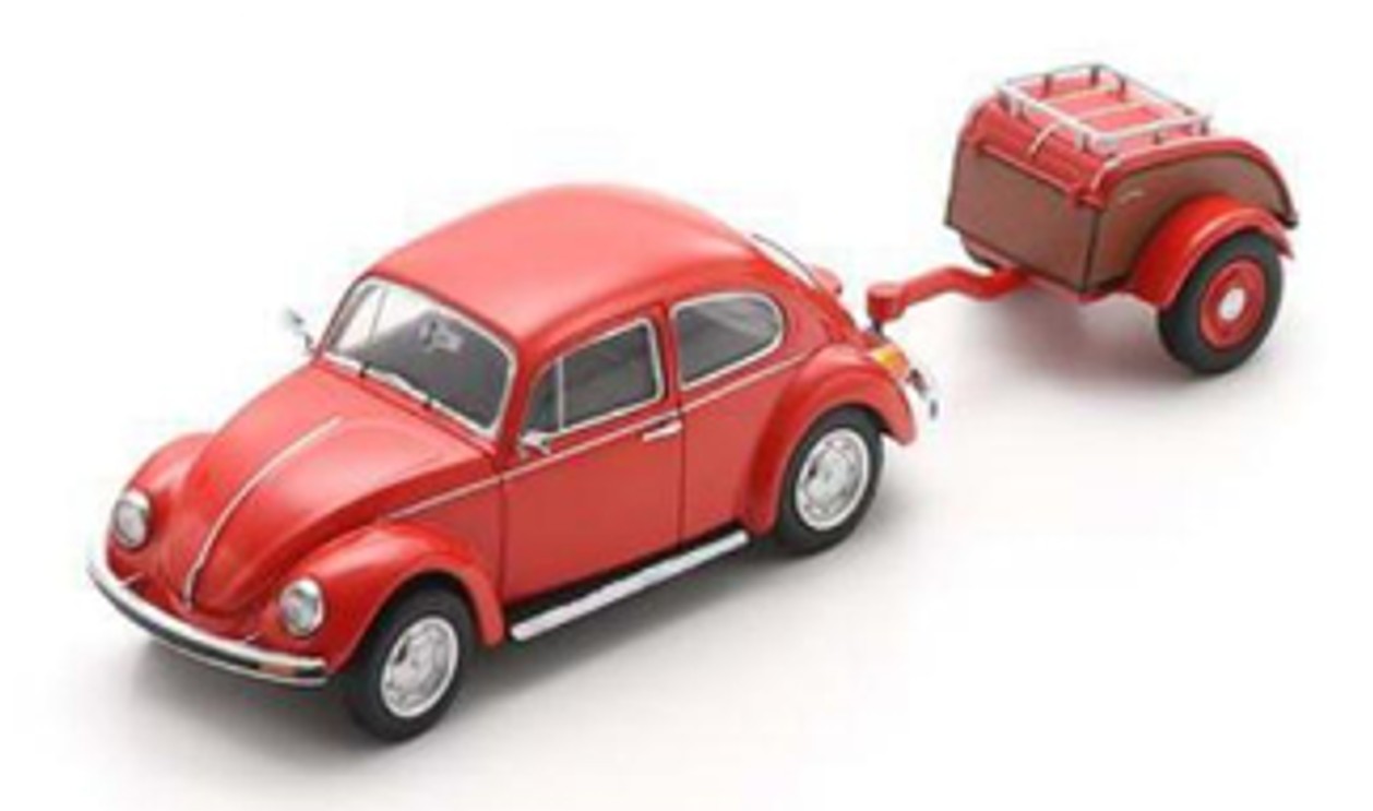 お取り寄せ予約品　12月頃　ミニカー　Schuco（シュコー） ダイキャストモデル　1/43　43U00178　1979 VW Beetle with westfalia trailer　9581677401785