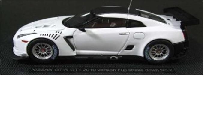 ミニカー　EBBRO 1/43　44318　ニッサン　GT-R GT1 2010ver. フジシェークダウン　#２ ホワイト