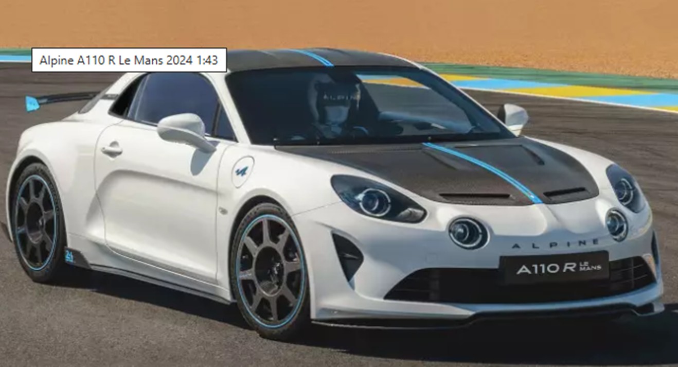 ALPINE A110 R FERNANDO ALONSO 1/43 ミニカー Solido 1:43 Alpine A110 R Fernando Alonso Edition 2024 青