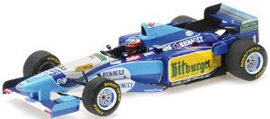 予約品　再受注　2025年1月頃　ミニカー　MINICHAMPS（ミニチャンプス） レジンモデル 1/43　517951501　ベネトン ルノー B195 ミハエル・シューマッハ パシフィックGP 1995 ウィナー ワールドチャンピオン　4012138753600