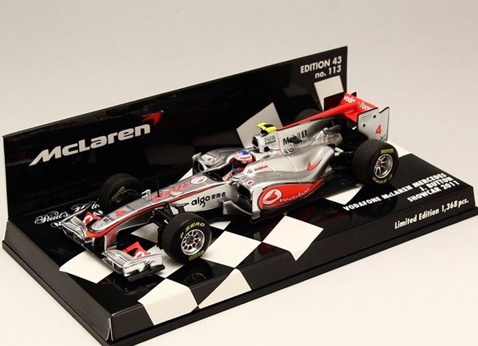 ミニカー　ミニチャンプス 1/43　530114374　ボーダーフォン　マクラーレン　Ｊ．バトン　 ショーカー 2011