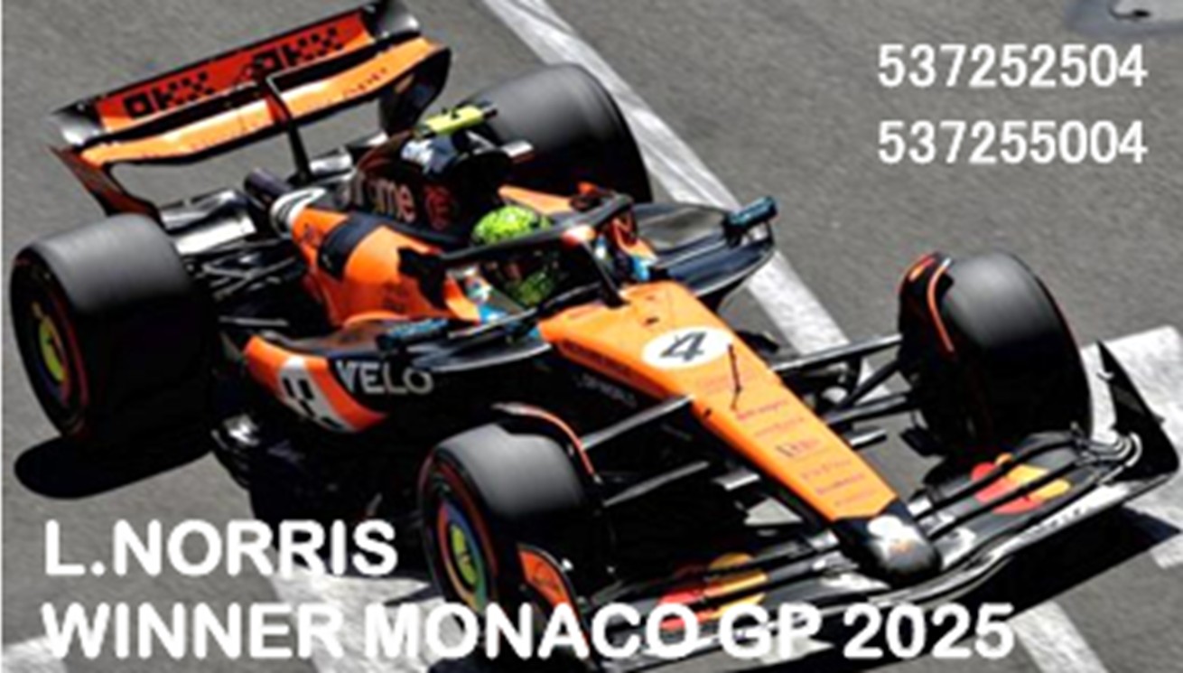 予約品　12月頃　ミニカー　MINICHAMPS（ミニチャンプス） レジンモデル　1/43　537255004　マクラーレン F1チーム MCL39 ランド・ノリス モナコGP 2025 優勝　4012138789296