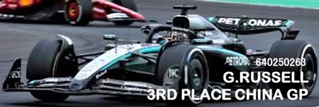予約品　12月頃　ミニカー　MINICHAMPS（ミニチャンプス） ダイキャスト　1/64　640250263　メルセデス-AMG ペトロナス F1チーム W16 E パフォーマンス ジョージ・ラッセル 中国GP 2025 3位入賞　4012138789425